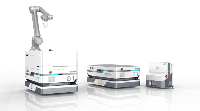 EZPay數位開發的自主式移動機器人（AMR250M），搭配全向輪並結合AI演算法、2D LiDAR、3D攝影機等技術，協助客戶實現產線全自動化